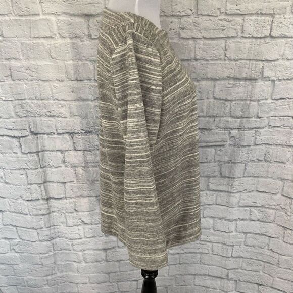 Talbots Women L cotton blend scoopneck Longsleeve textured pullover top - Picture 4 of 13